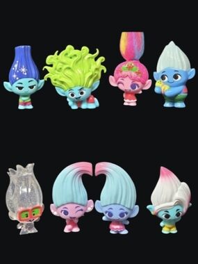 8 Dreamworks Trolls Mineez Series Colorful Mineez Figures Set